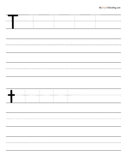Level 3: write the letter on lines.